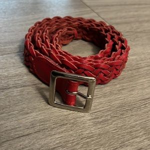 Vintage Target Honors Braided Genuine Split Cowhide Leather Belt Size XL